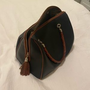 Vintage Bottega Veneta Marco Polo Black PVC Boston Bag